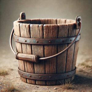 Old wood bucket